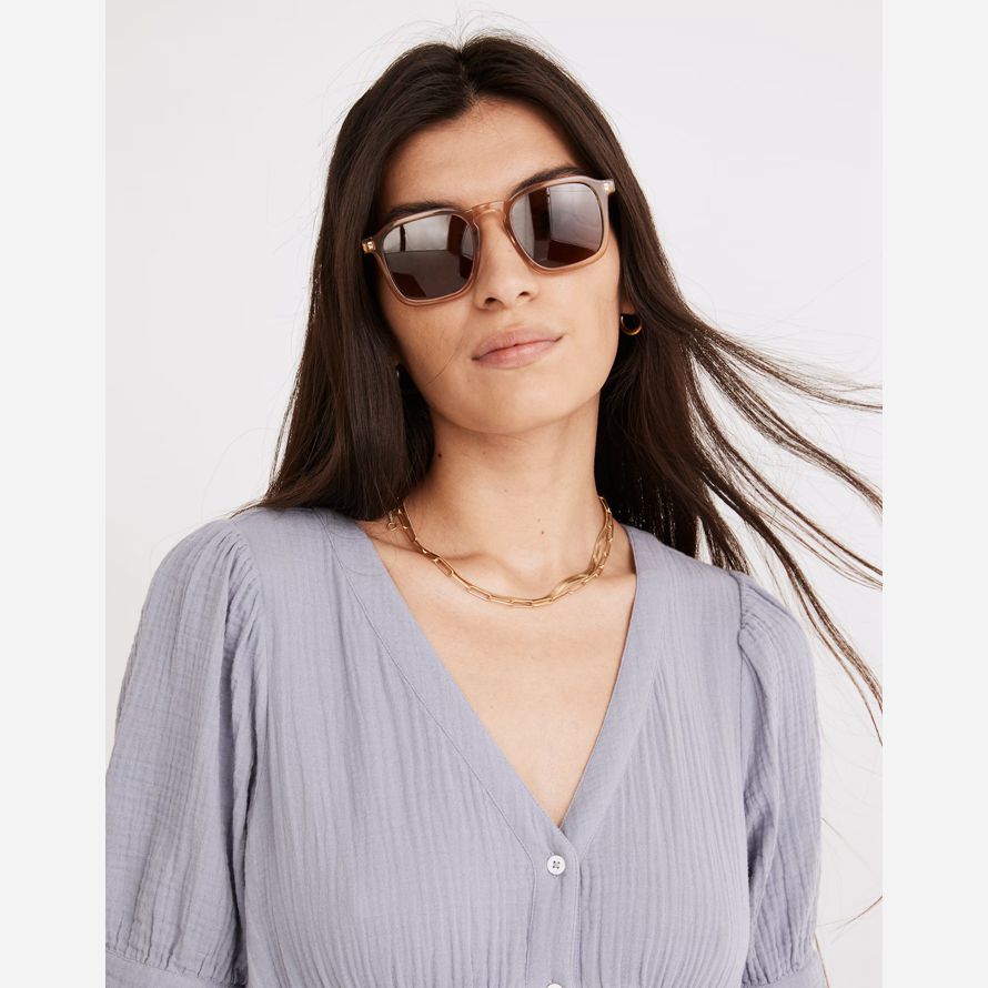 womens madewell ralston sunglasses gold