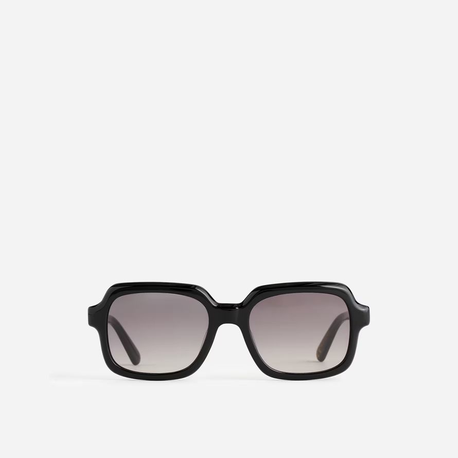 womens madewell oversized square sunglasses black