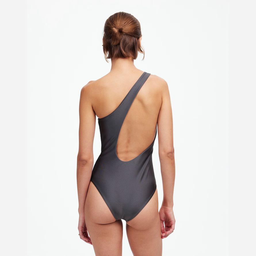 madewell jade swimᆴ evolve one-piece womens swimsuit grey