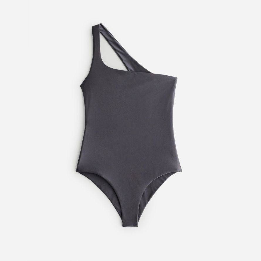 madewell jade swimᆴ evolve one-piece womens swimsuit grey