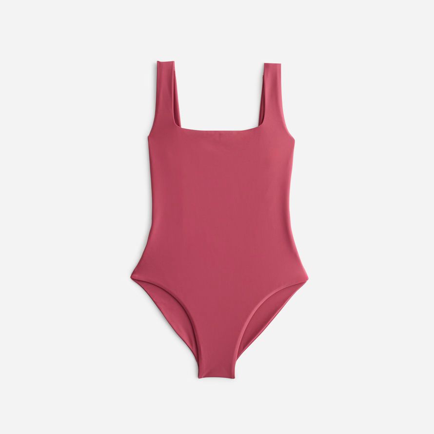 womens madewell jade swim haven one-piece swimsuit pink