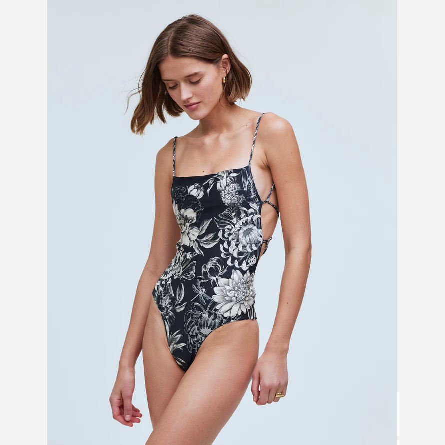 multicolor madewell agua bendita kali one-piece womens swimsuit
