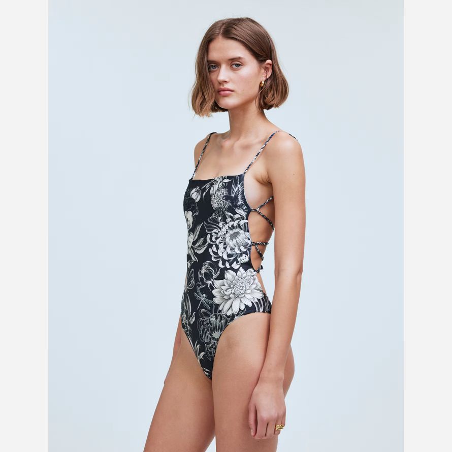 multicolor madewell agua bendita kali one-piece womens swimsuit