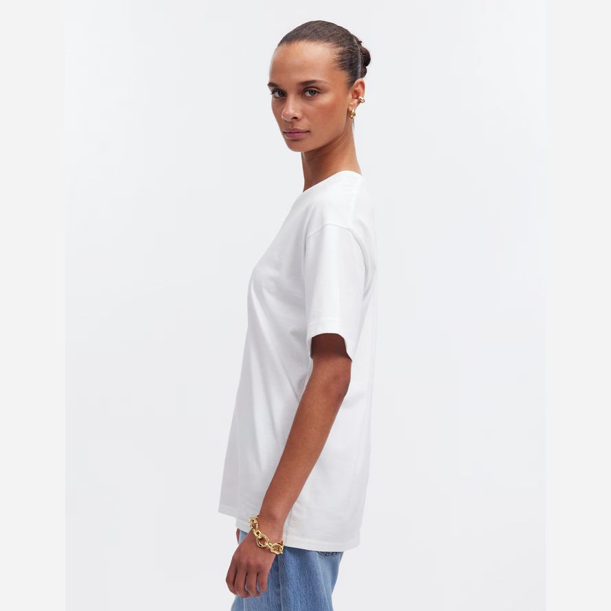 white womens madewell cotton relaxed oversized t-shirts