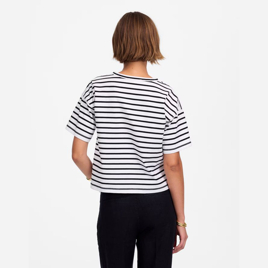 white black madewell everyday boxy crop womens t-shirts