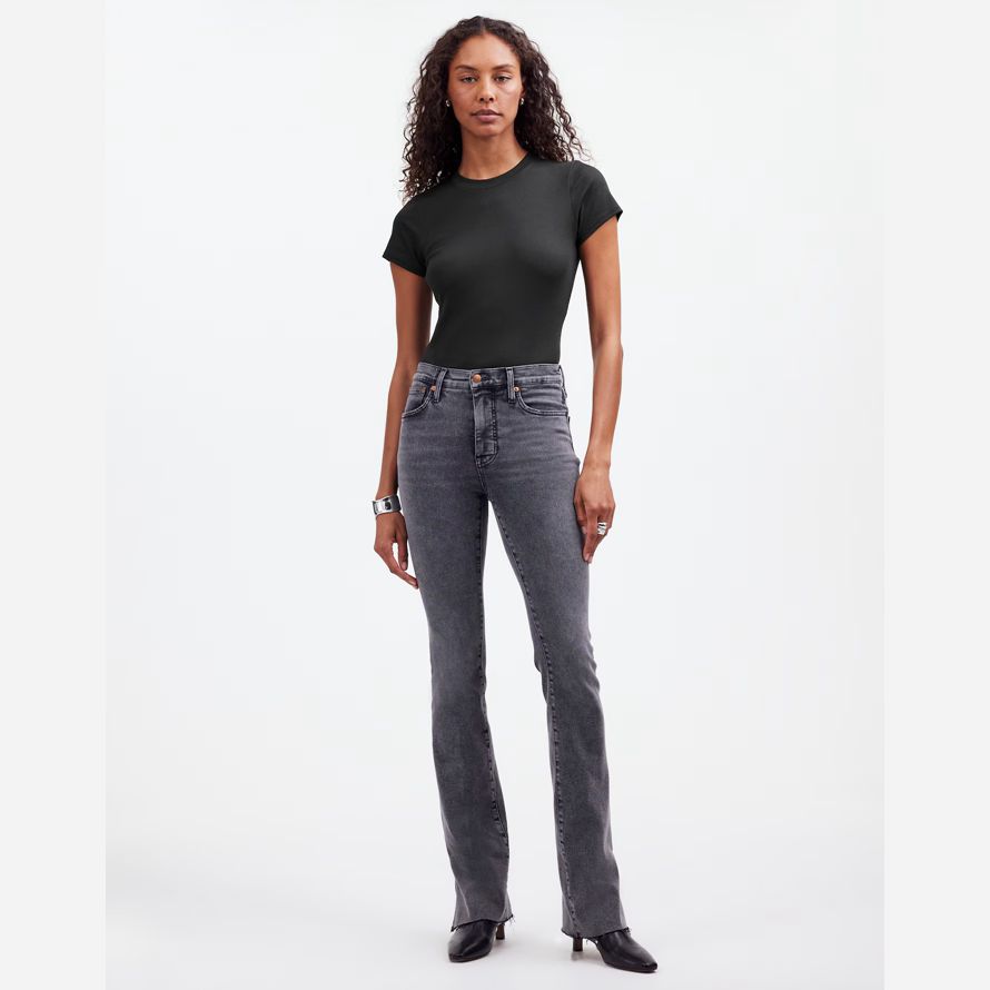 black madewell regenerative cotton ribbed crewneck womens t-shirts