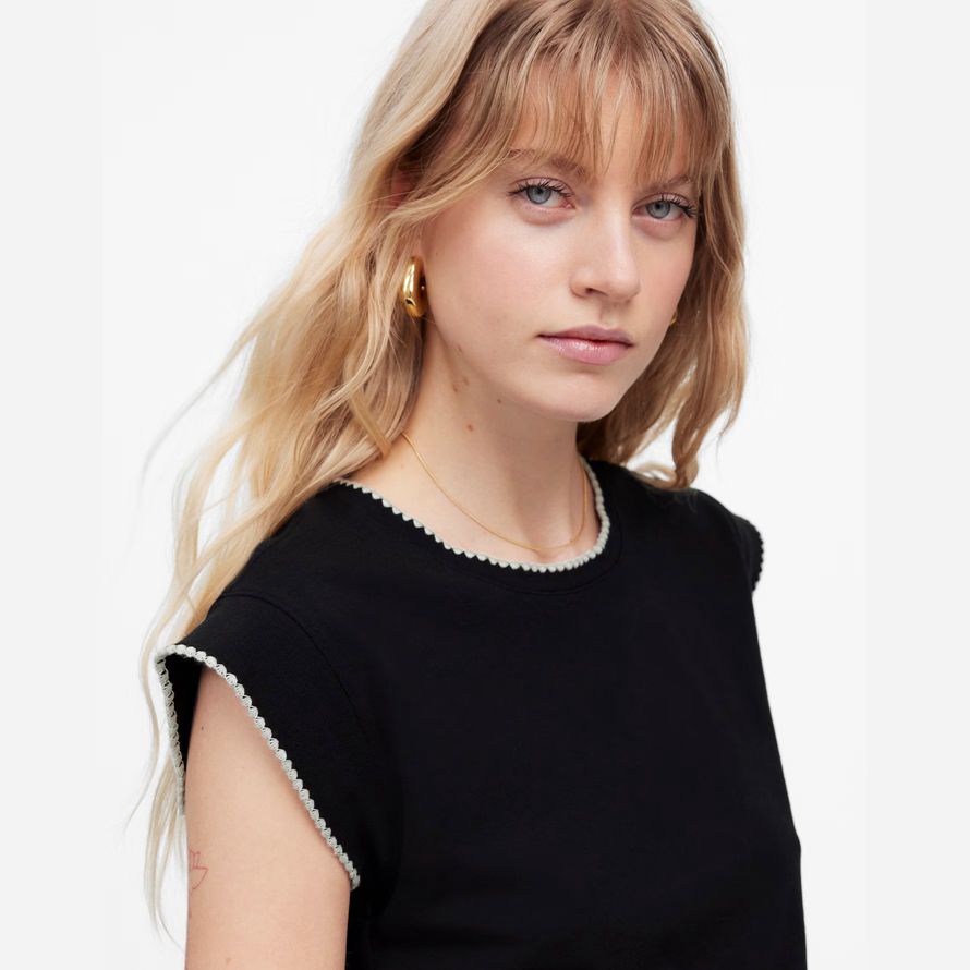 black madewell side-cinch muscle womens t-shirts