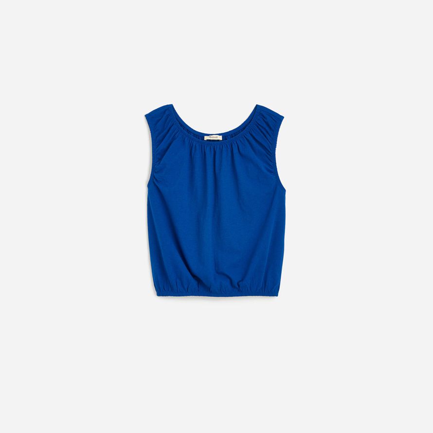 madewell boatneck bubble womens t-shirts blue