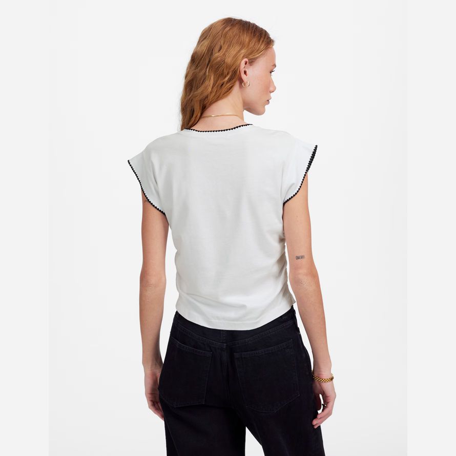 white madewell side-cinch muscle womens t-shirts