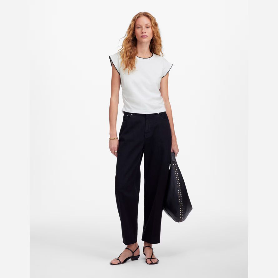 white madewell side-cinch muscle womens t-shirts
