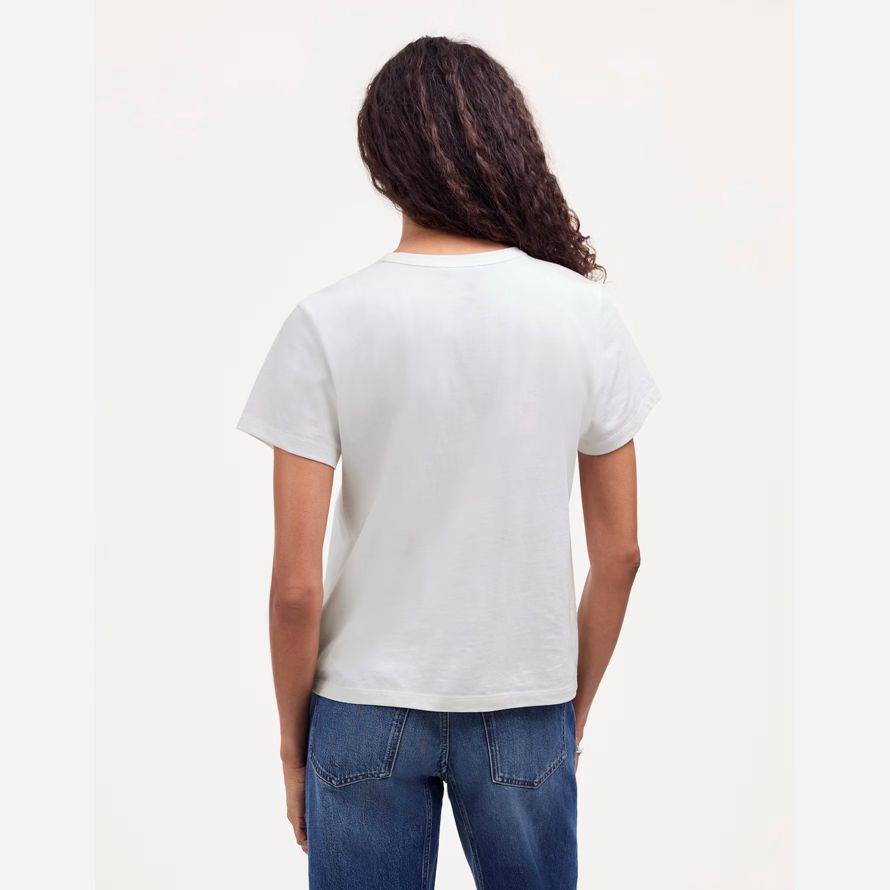 white womens madewell cotton perfect crewneck t-shirts