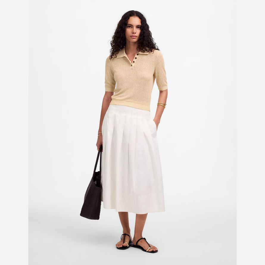 cream madewell short-sleeve polo sweater womens t-shirts
