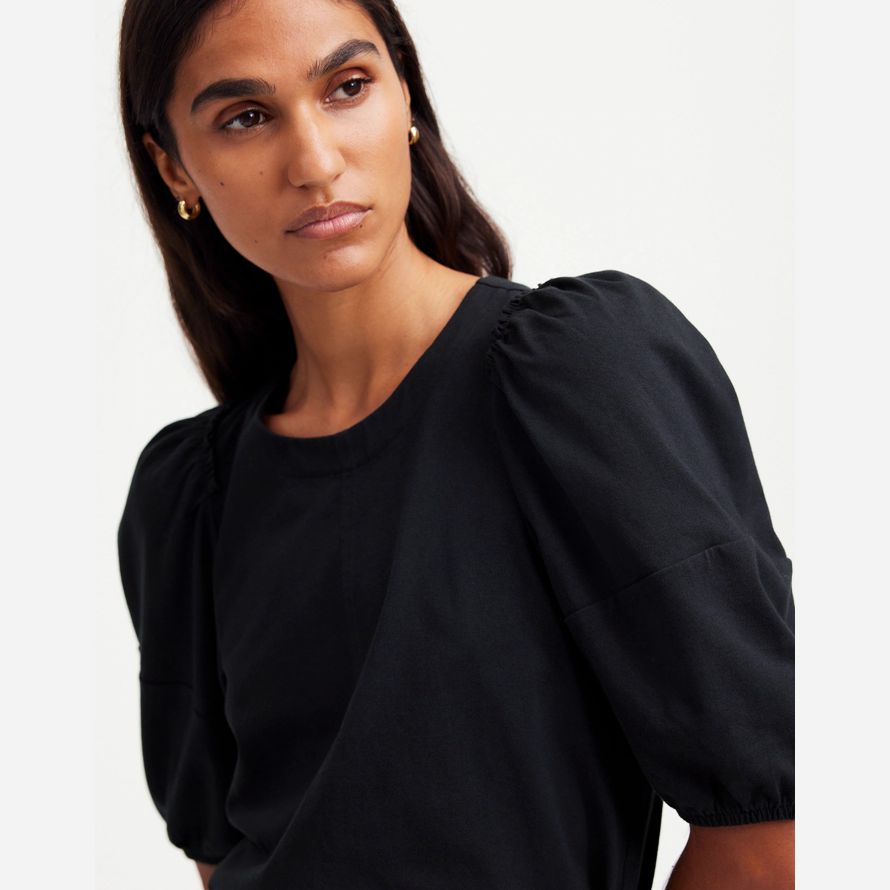 black madewell puff-sleeve womens t-shirts