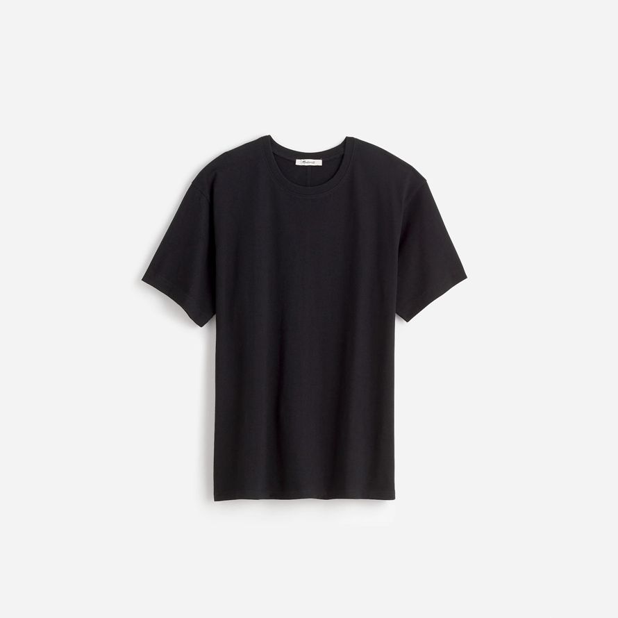 black madewell cotton relaxed oversized womens t-shirts