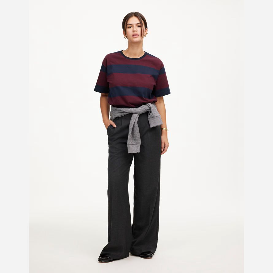 burgundy navy womens madewell cotton relaxed oversized t-shirts