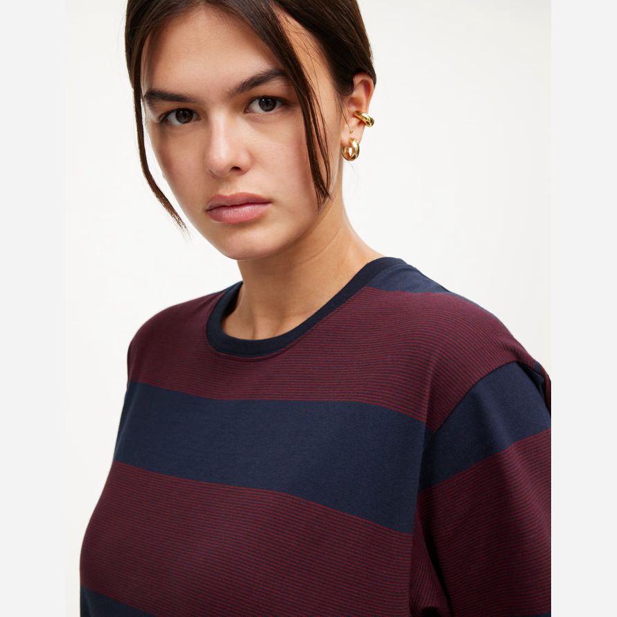 burgundy navy womens madewell cotton relaxed oversized t-shirts