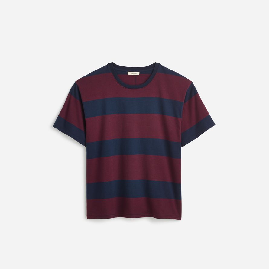 burgundy navy womens madewell cotton relaxed oversized t-shirts