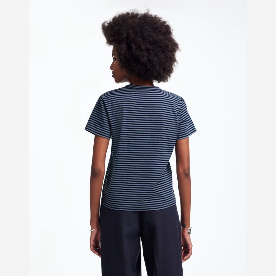 madewell cotton perfect crewneck womens t-shirts blue navy