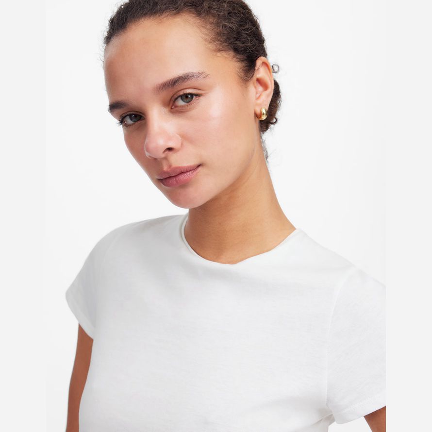 white womens madewell essential slim lightweight cotton t-shirts