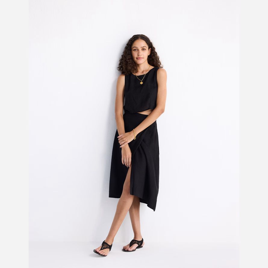 black madewell reistorᆴ boxy crop womens top