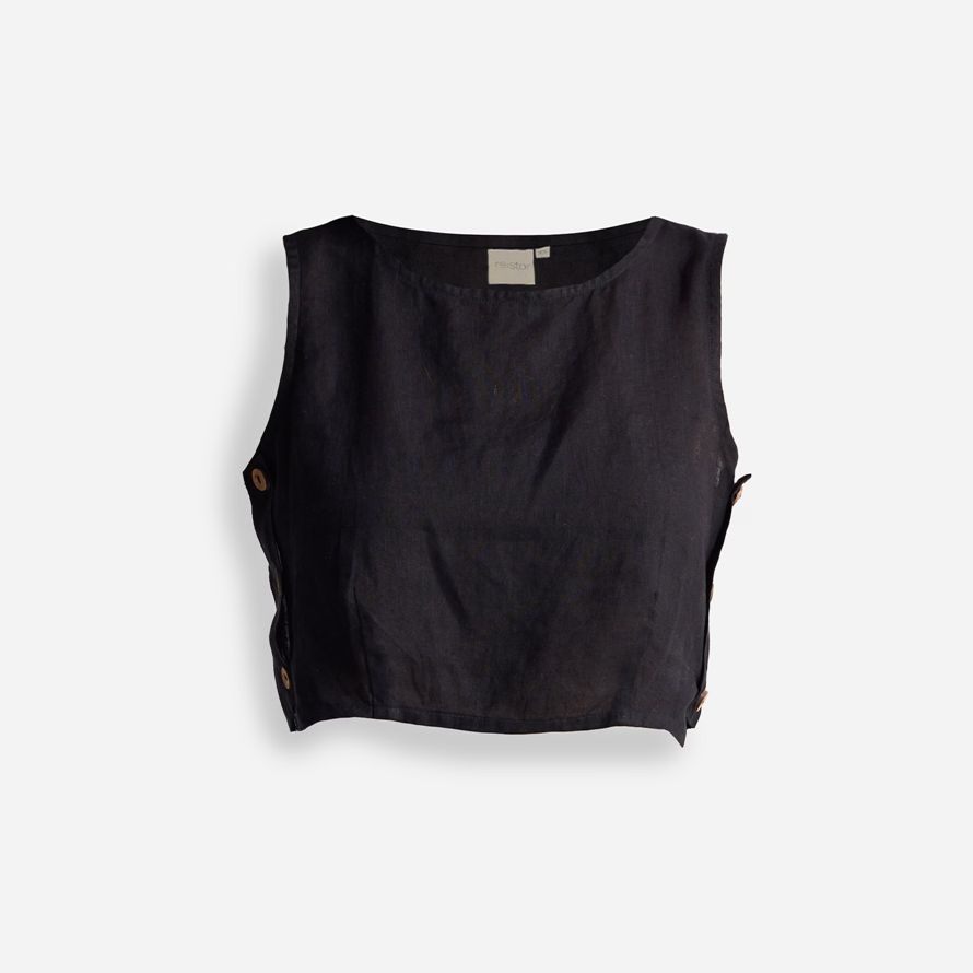 black madewell reistorᆴ boxy crop womens top
