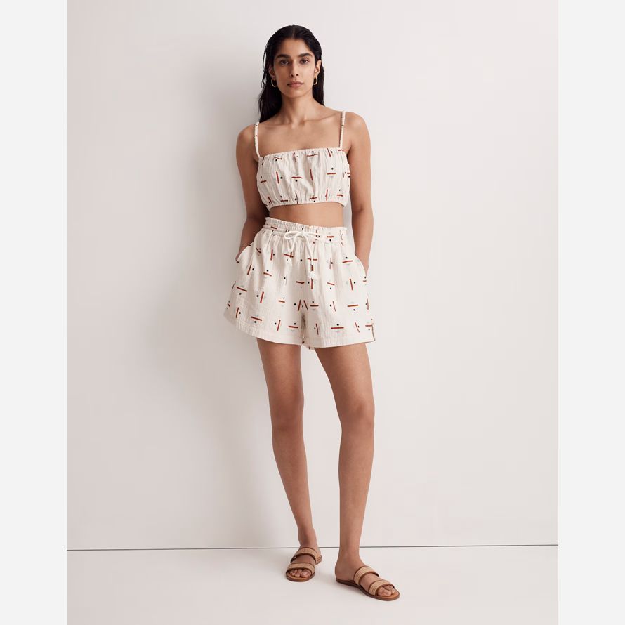 white womens madewell caroline z hurley cover-up bubble crop top