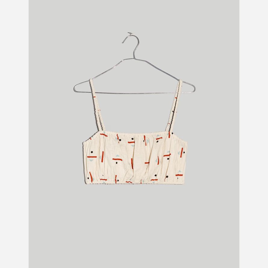 white womens madewell caroline z hurley cover-up bubble crop top