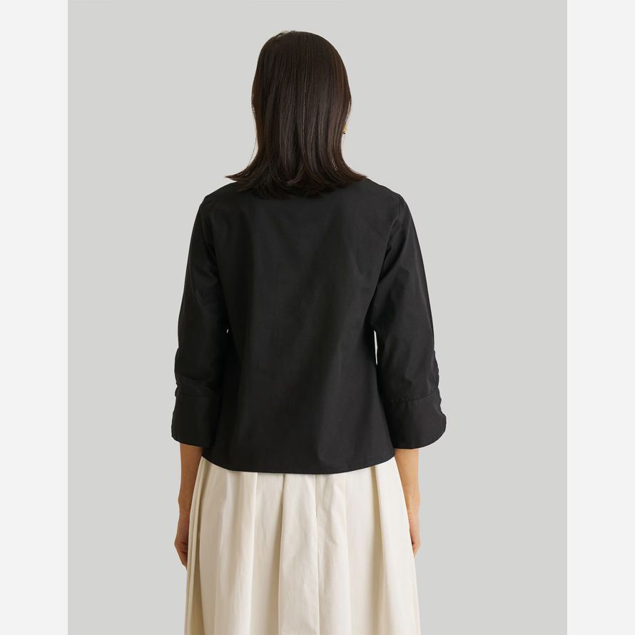 madewell reistor front twist womens top black