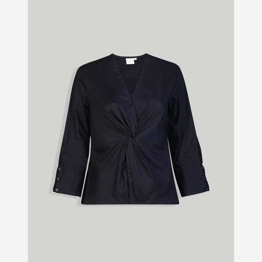 madewell reistor front twist womens top black