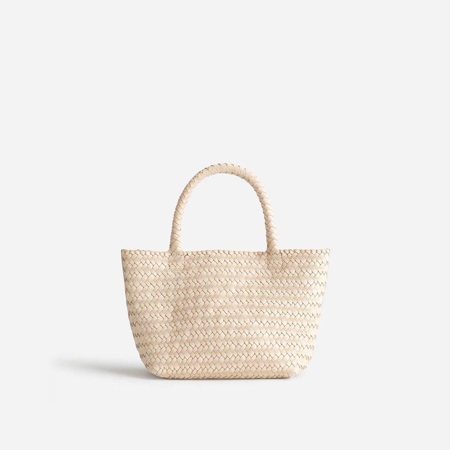 beige madewell the handwoven mini womens tote bag