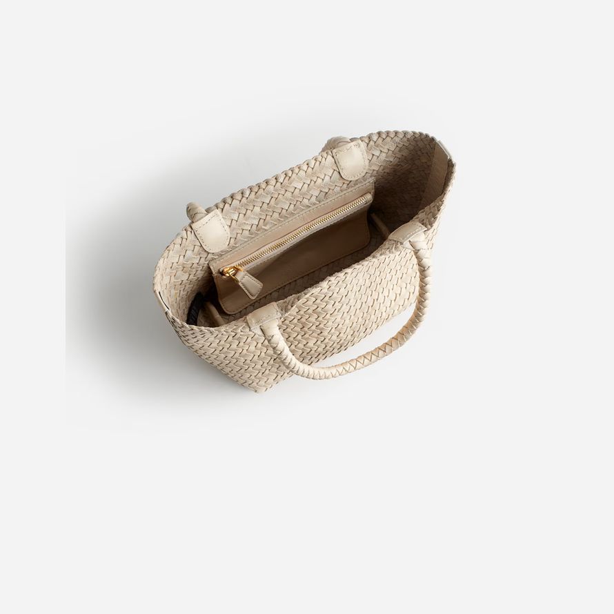 beige madewell the handwoven mini womens tote bag